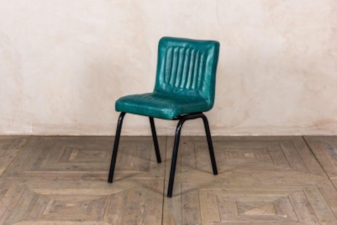 Jenson Distressed Leather Dining Chairs, 20th Century In Excellent Condition For Sale In London, GB