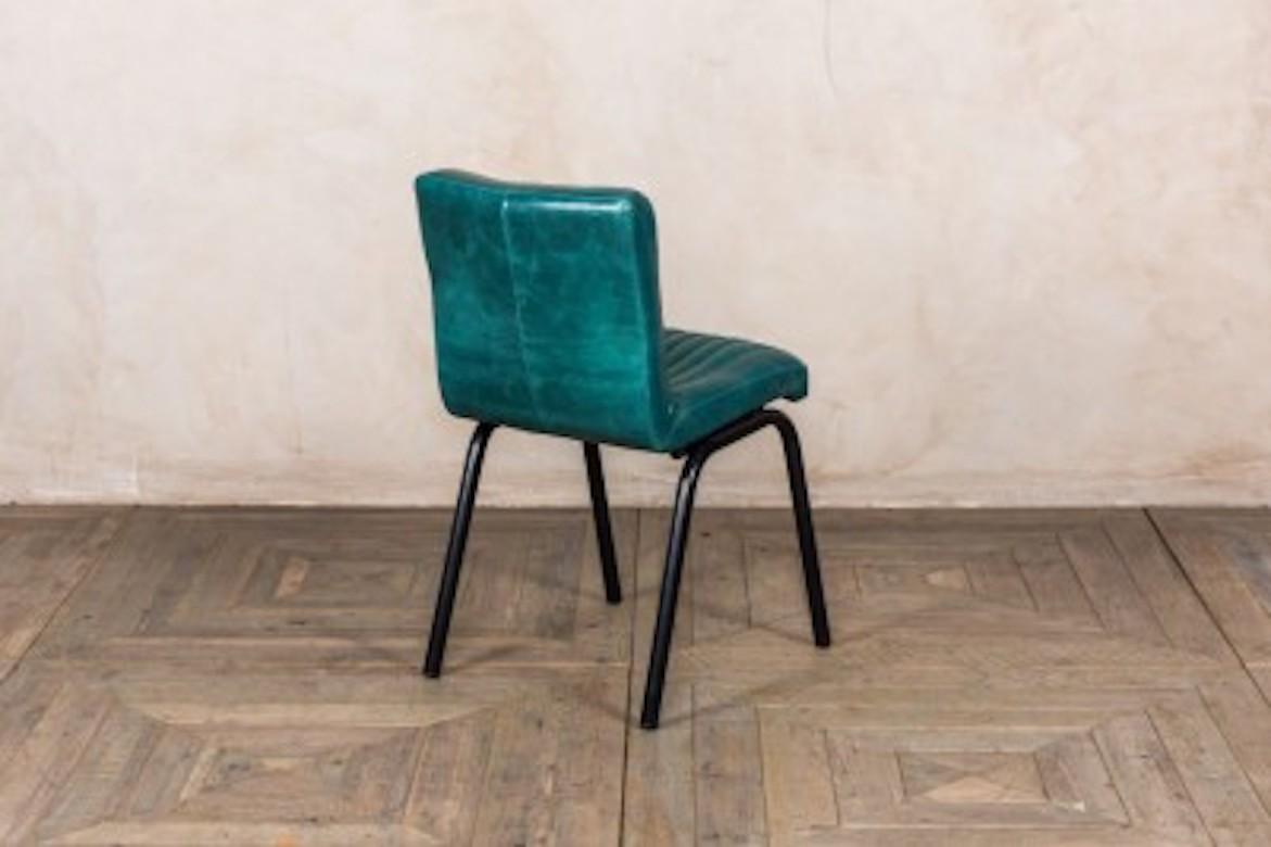 Jenson Distressed Leather Dining Chairs, 20th Century For Sale 1