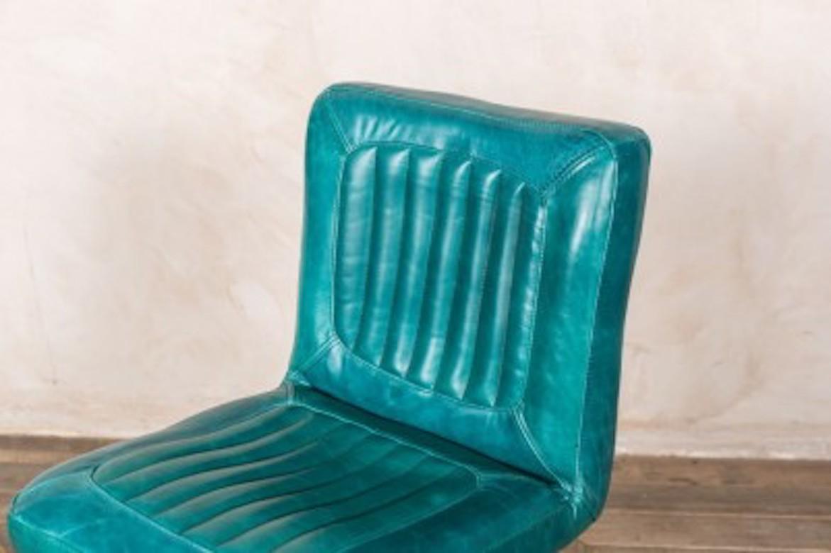 Jenson Distressed Leather Dining Chairs, 20th Century For Sale 2
