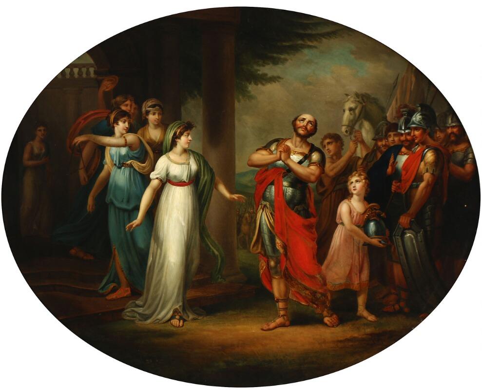Jephthah der Gileadite, „Rückkehr nach Hause“, um 1800 im Zustand „Gut“ im Angebot in Virum, DK
