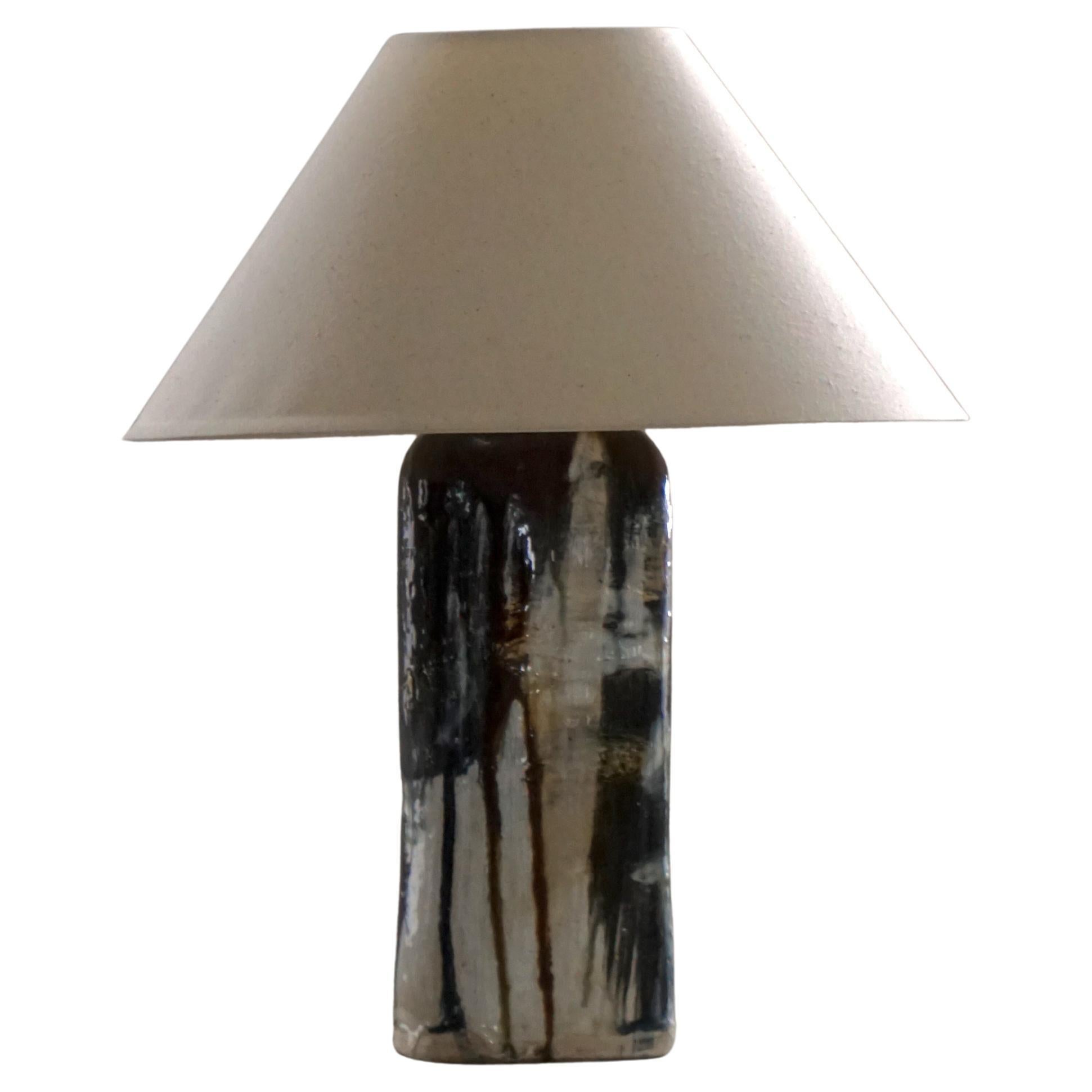 Jeppe Hagedorn-Olsen, Lámpara de sobremesa danesa de cerámica de Studio A de mediados de siglo, años 60