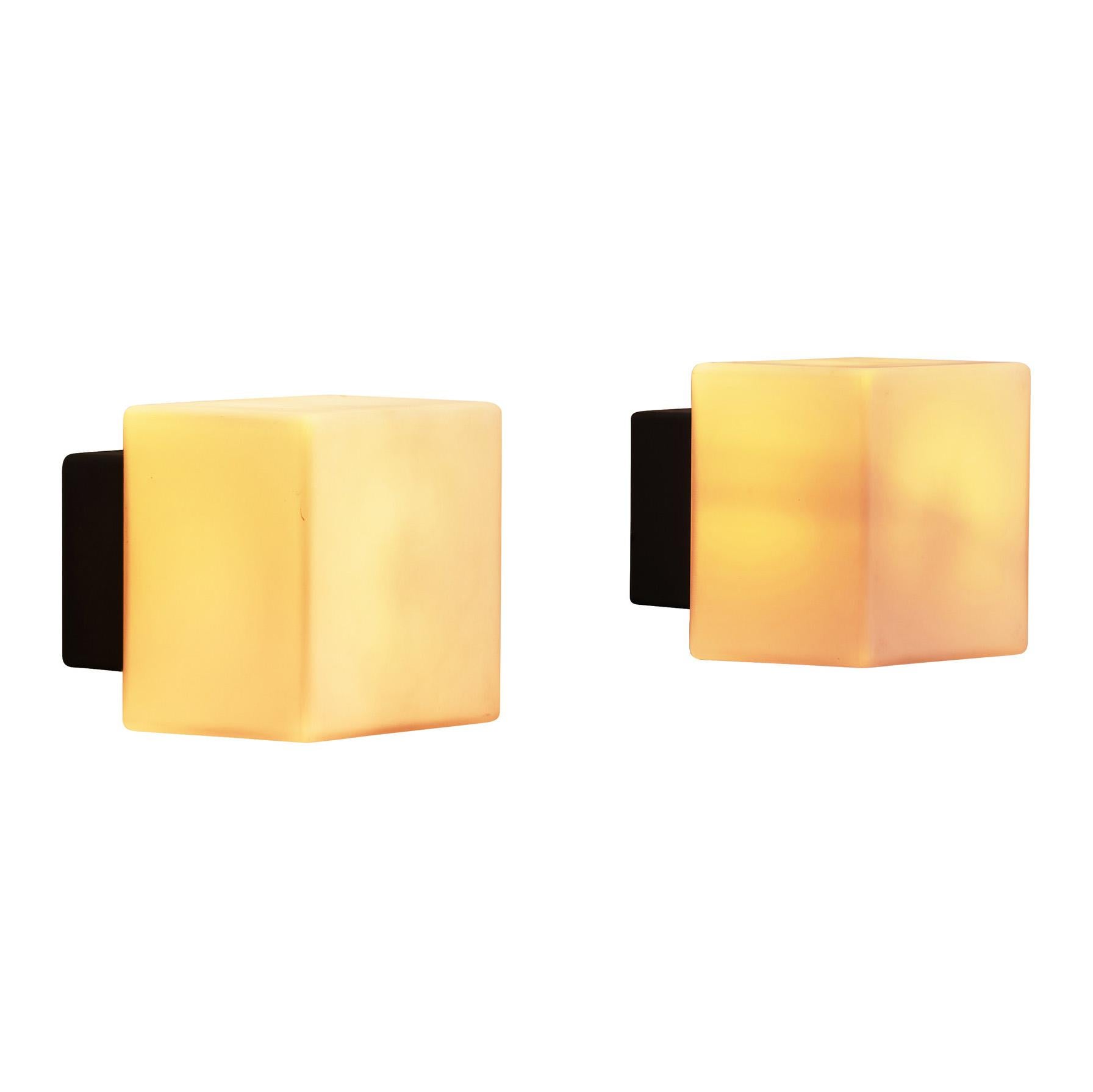 Jepsen and Johansen “Kubuarmatur” Wall Lamps for Louis Poulsen, Denmark 1960s