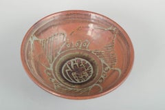 Jepson Pottery, USA. Ceramic bowl with reddish-brown glaze. Mid-20th C.