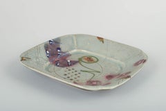 Jepson Pottery, USA. Square ceramic dish in Chinese-inspired style. Mid-20th C.