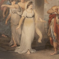 Farbiger Kupferstich ""Entführung bei der Begegnung mit seiner Tochter"