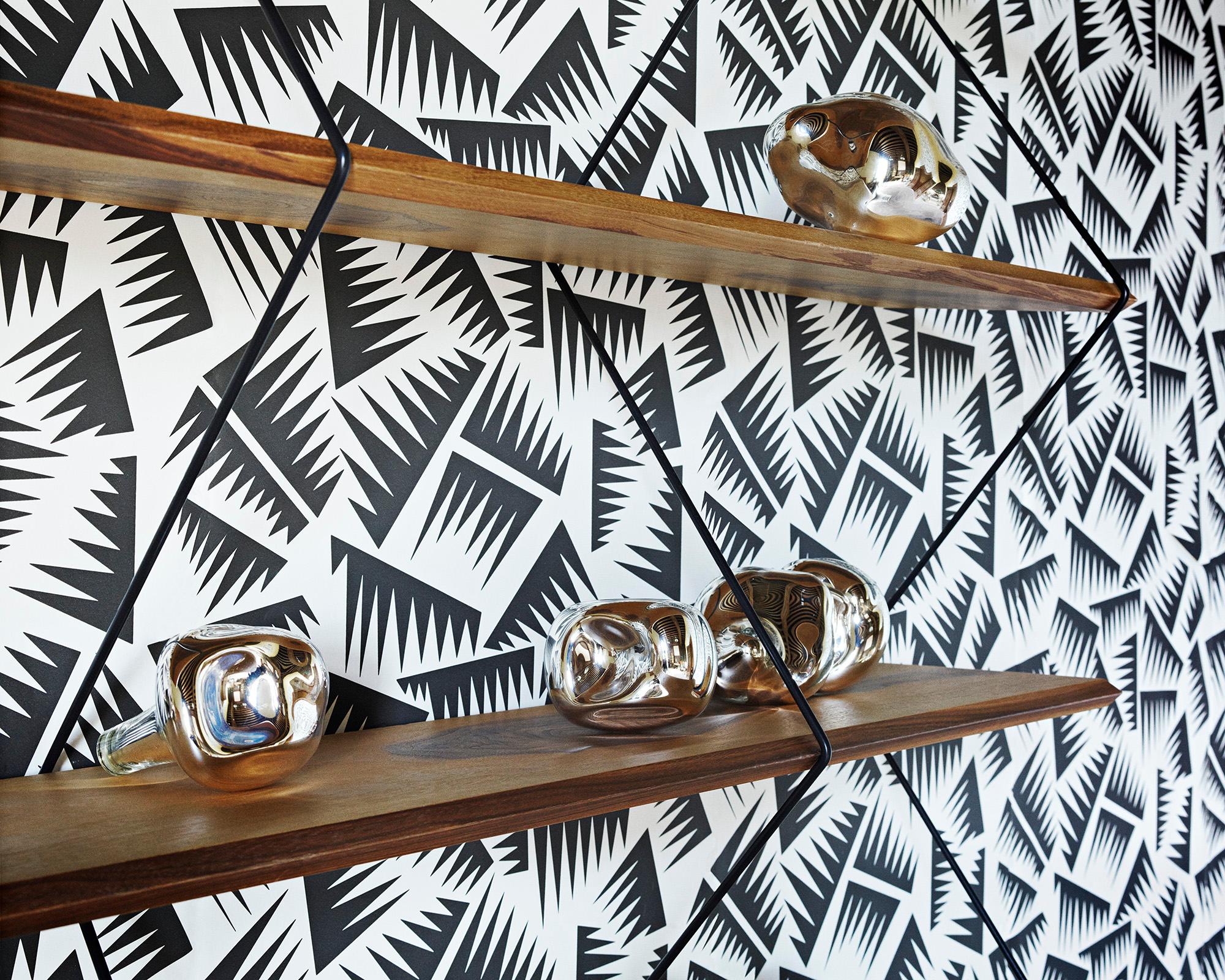 Contemporary JER Wallpaper - Black&White by Jacques-Emile Ruhlmann for La Chance For Sale