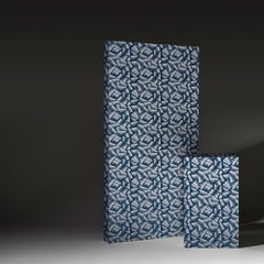 JER Wallpaper - Blue&Grey by Jacques-Emile Ruhlmann for La Chance