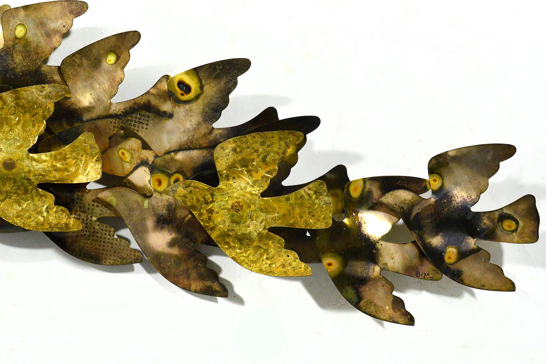 Jere Abstract Flock of Doves Wall Sculpture In Good Condition In Highland, IN