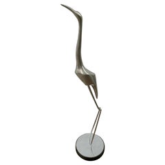 Jere' Aluminum Floor Standing Heron
