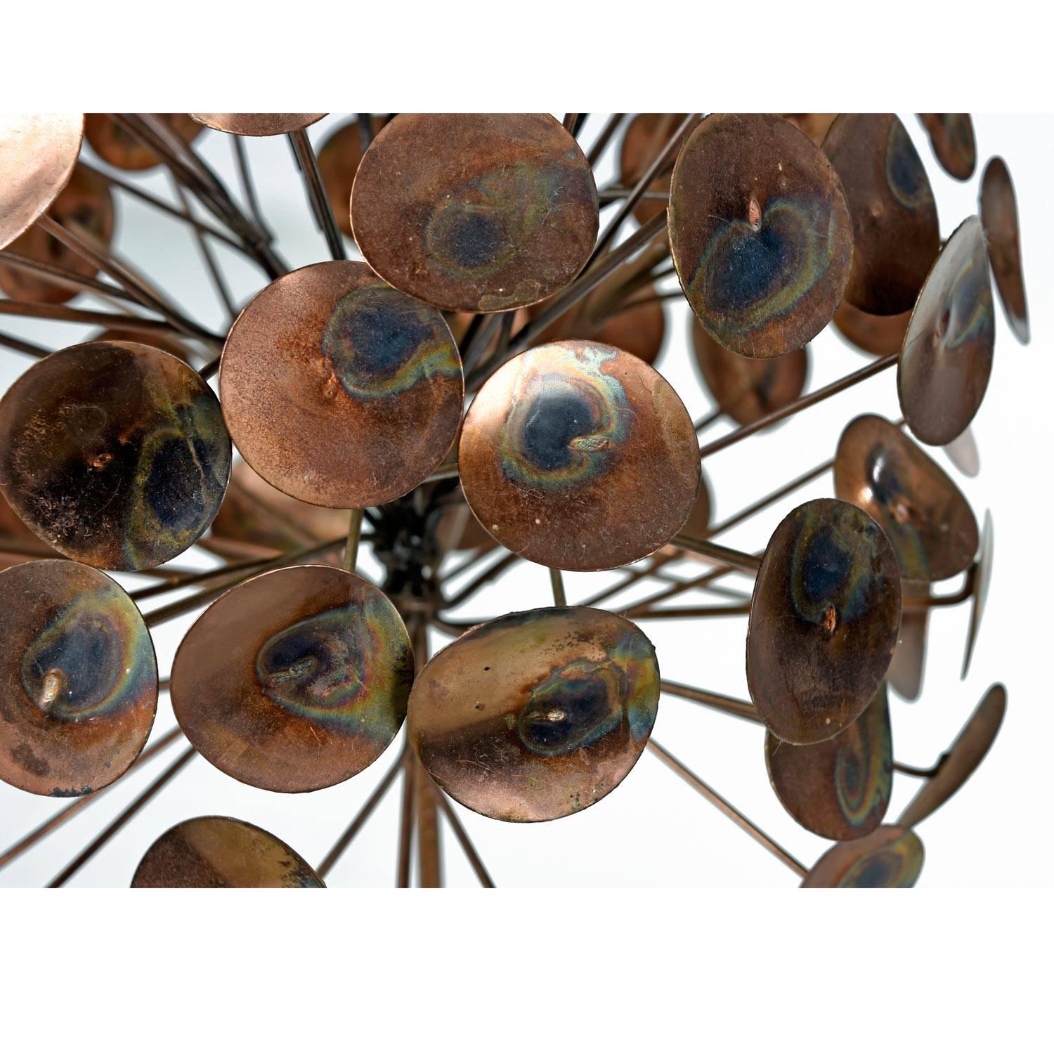 Mid-Century Modern Jere & Jonathan Adler Style Brutalist Raindrop Tree Metal Sculpture