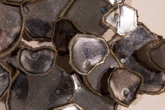 Jere Raindrop Lily Pad Style Chrome Wall Hanging Sculpture Mid Century Modern