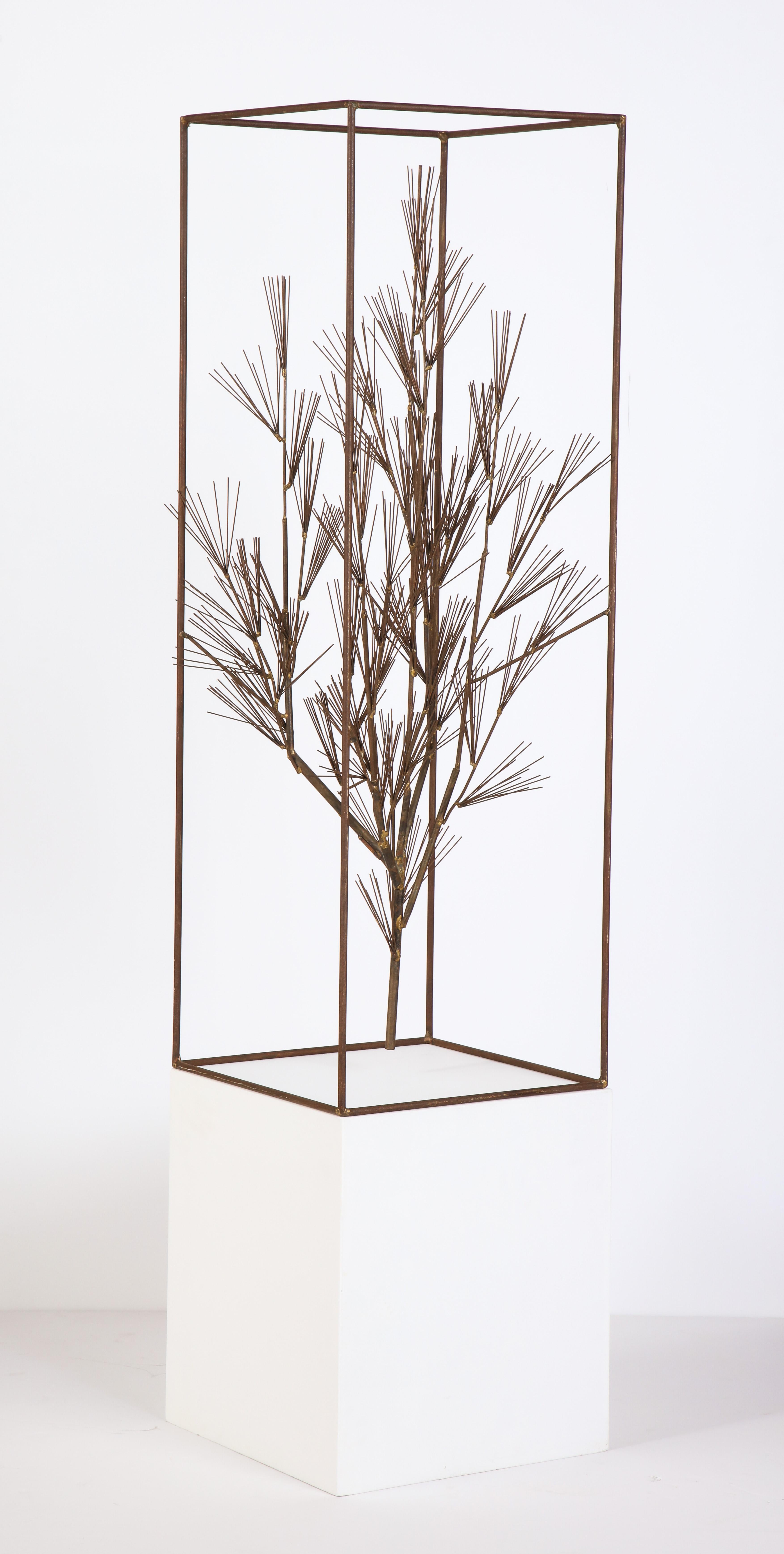 American Jere Sculpture of Abstract Tree in Frame, USA 1960s