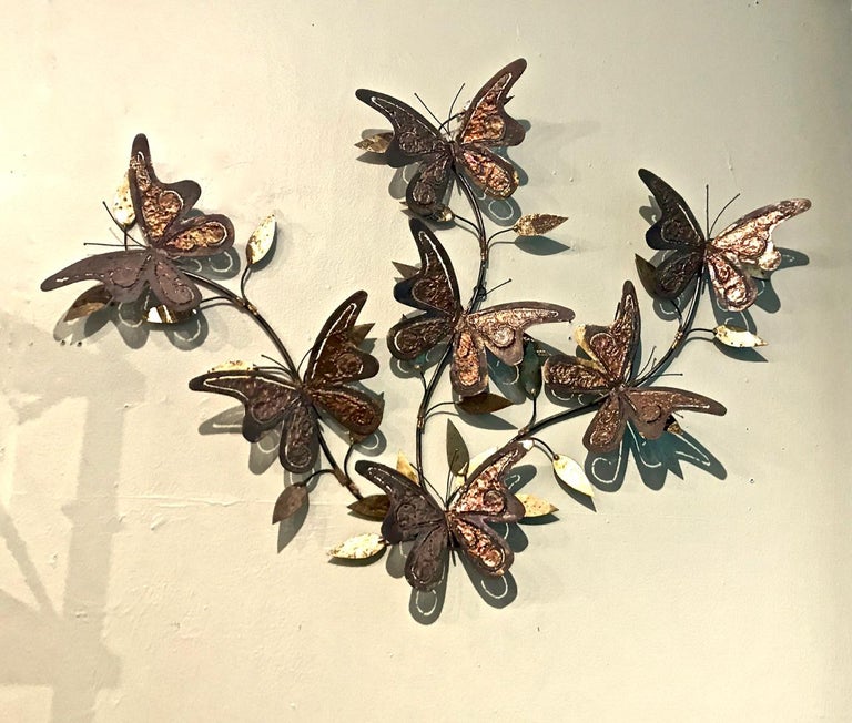 JereStyle Brass Butterfly Wall Art Sculpture at 1stDibs