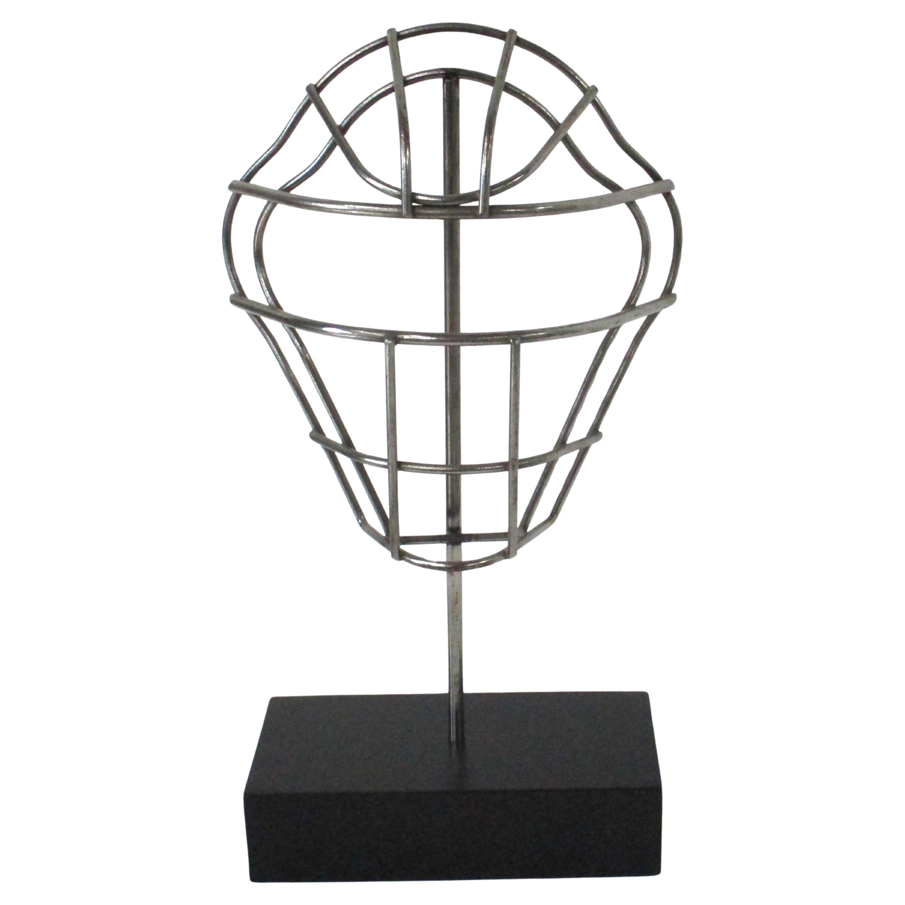 Jere Styled Athletic Catchers Lacrose Mask Sculpture