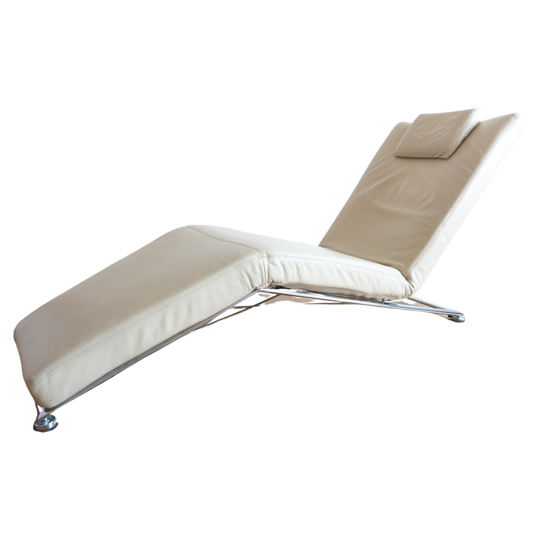 Jeremiah Adjustable Leather Chaise Lounge from Koinor, Germany For Sale