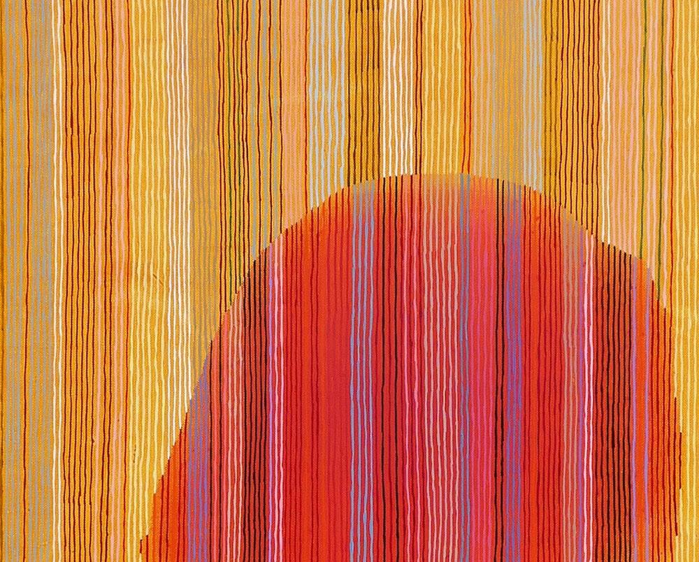 Chaud (Abstract painting) - Orange Abstract Painting by Jérémie Iordanoff