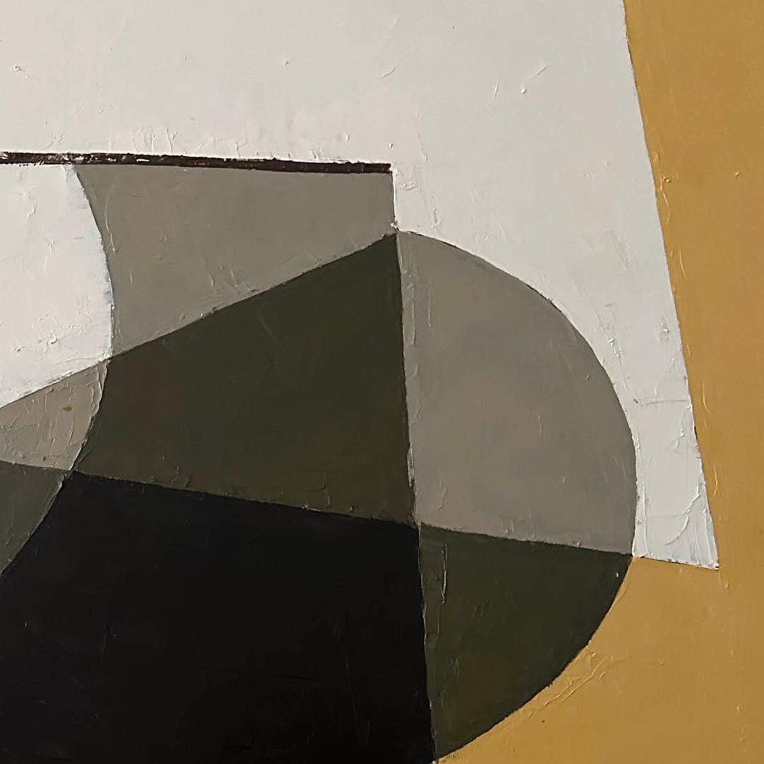 Forme pliante III (jaune cassé) (peinture abstraite) - Abstrait Painting par Jeremy Annear