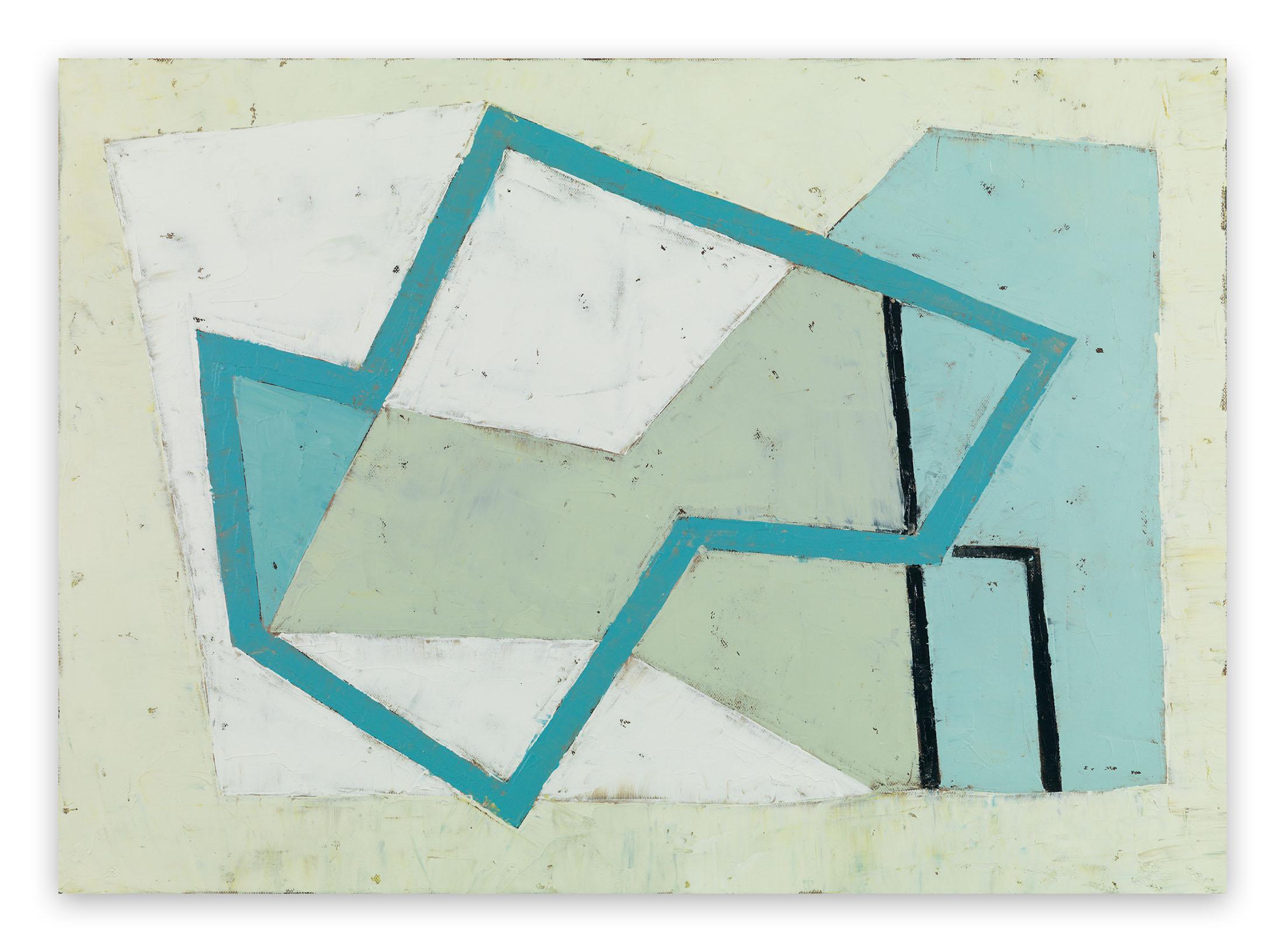 Jeremy Annear Abstract Painting - Harbour Forms III (Blue Edge)