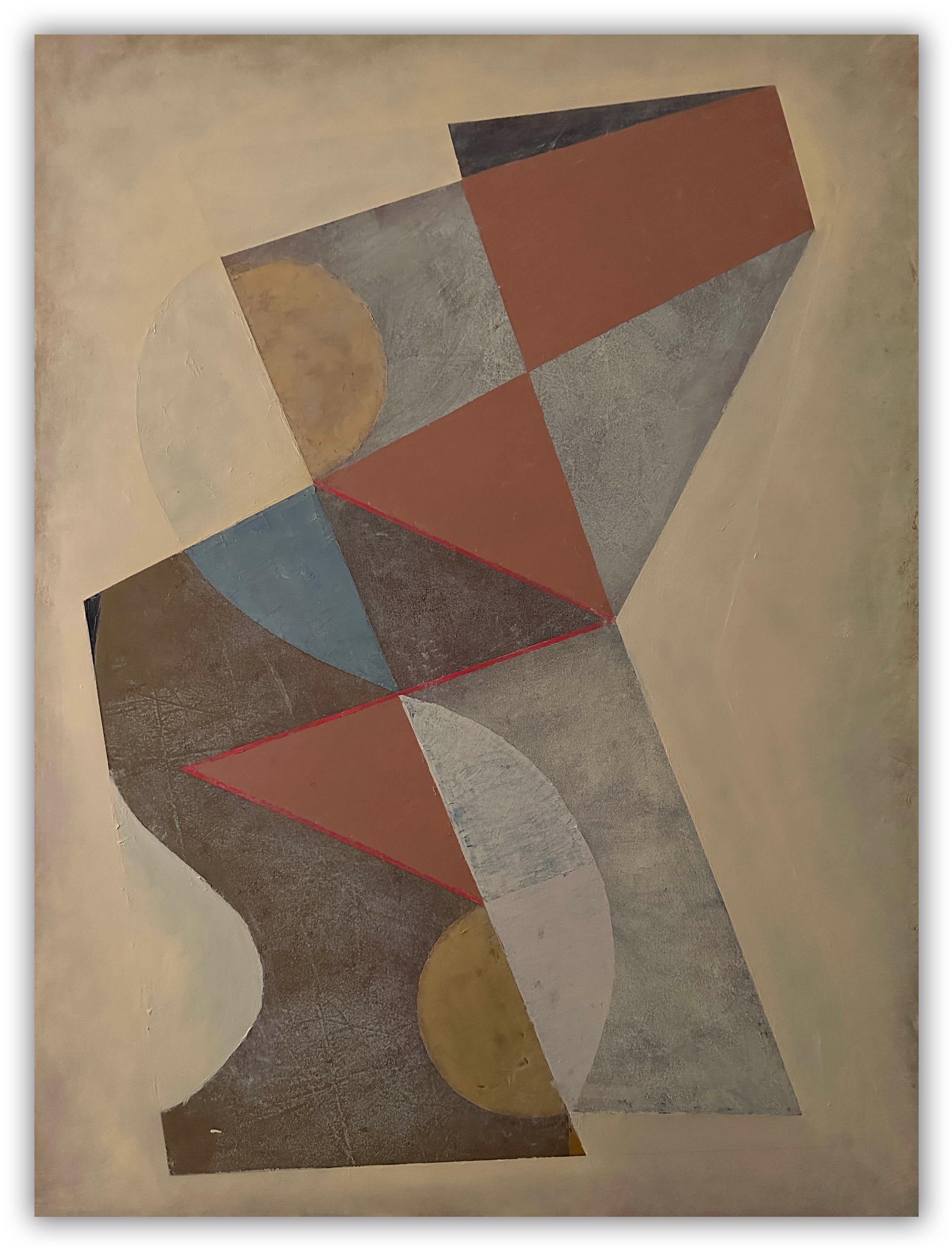 Jeremy Annear Abstract Painting - Icon XV Echo Fold 2016 (Case Yellow) (Abstract painting)