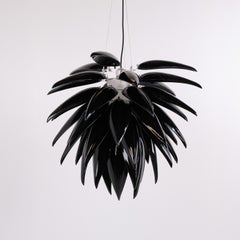 Jeremy Cole Aloe Blossom Large Anniversary Pendant with Black Porcelain Leaves