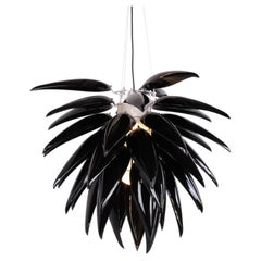 Jeremy Cole Aloe Blossom Large Anniversary Pendant with Black Porcelain Leaves