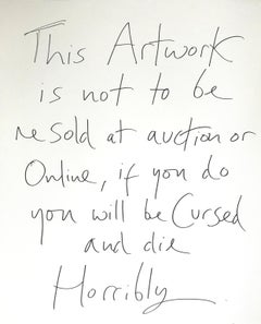 This artwork is not to be resold at auction or online [...]