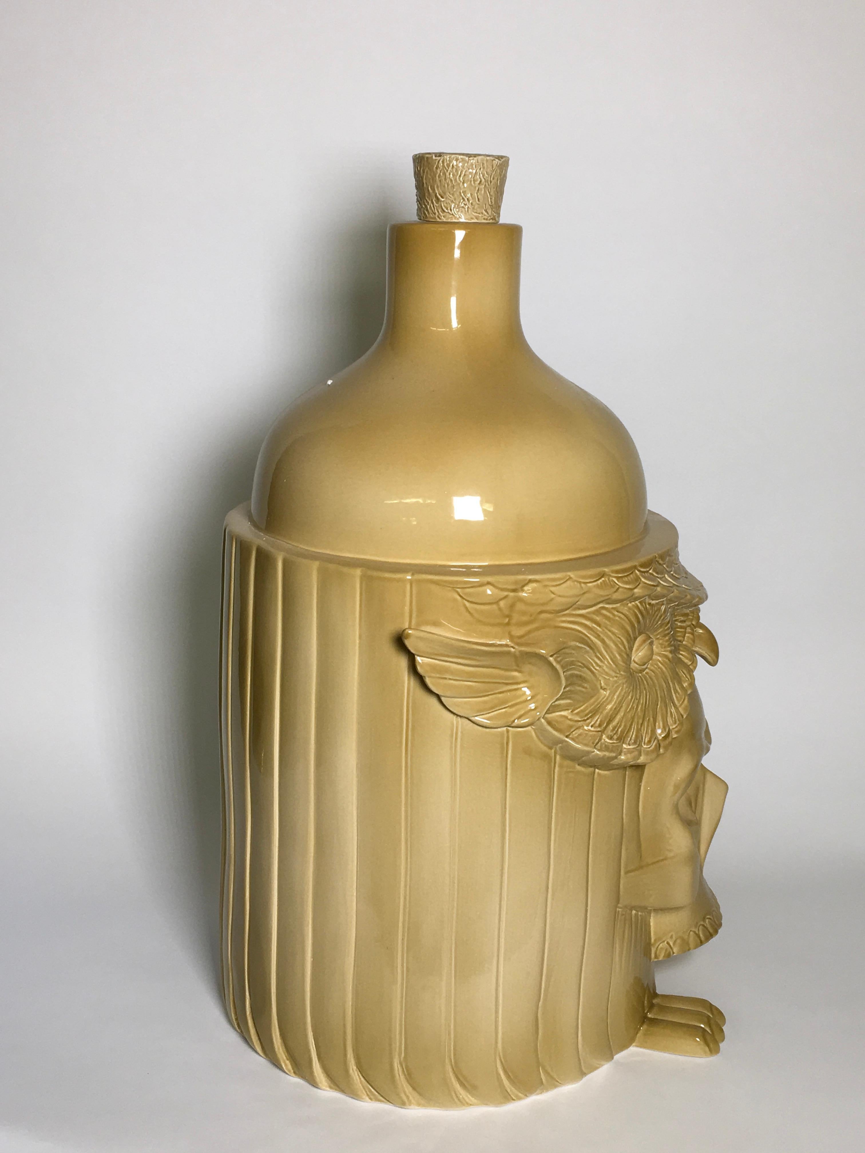 Modern Ceramic Bottle by Jeremy Fish for Superego Editions, Italy For Sale