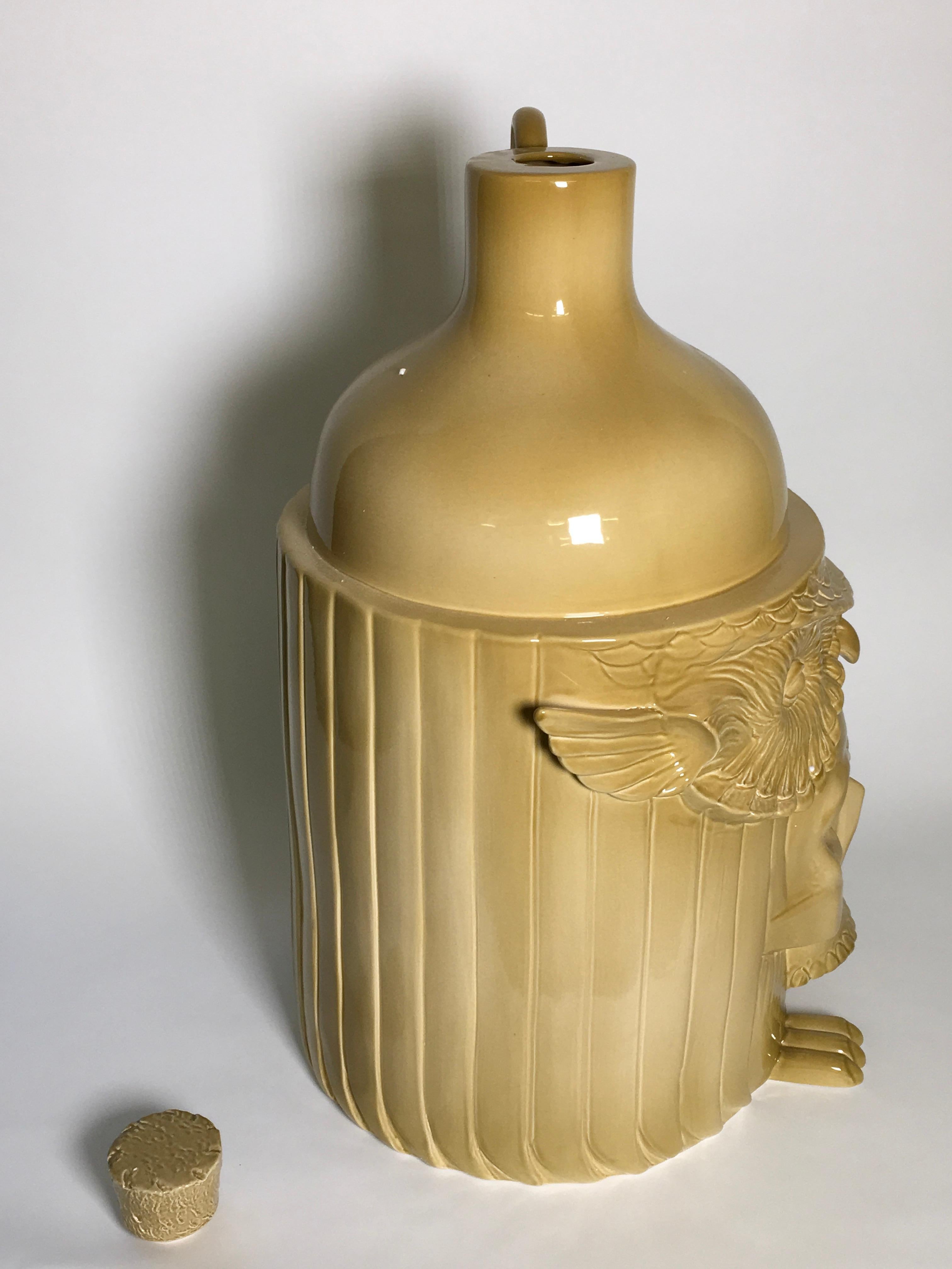 Contemporary Ceramic Bottle by Jeremy Fish for Superego Editions, Italy For Sale