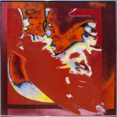 Used Vibrant Red Abstraction by Jeremy Gardiner