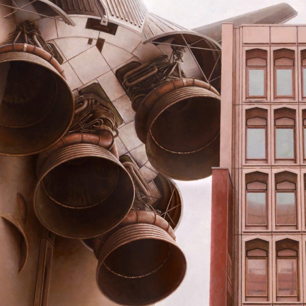 JEREMY GEDDES – EDIFICE, Limited Surrealism Rocket, australischer Künstler Modern im Angebot 1