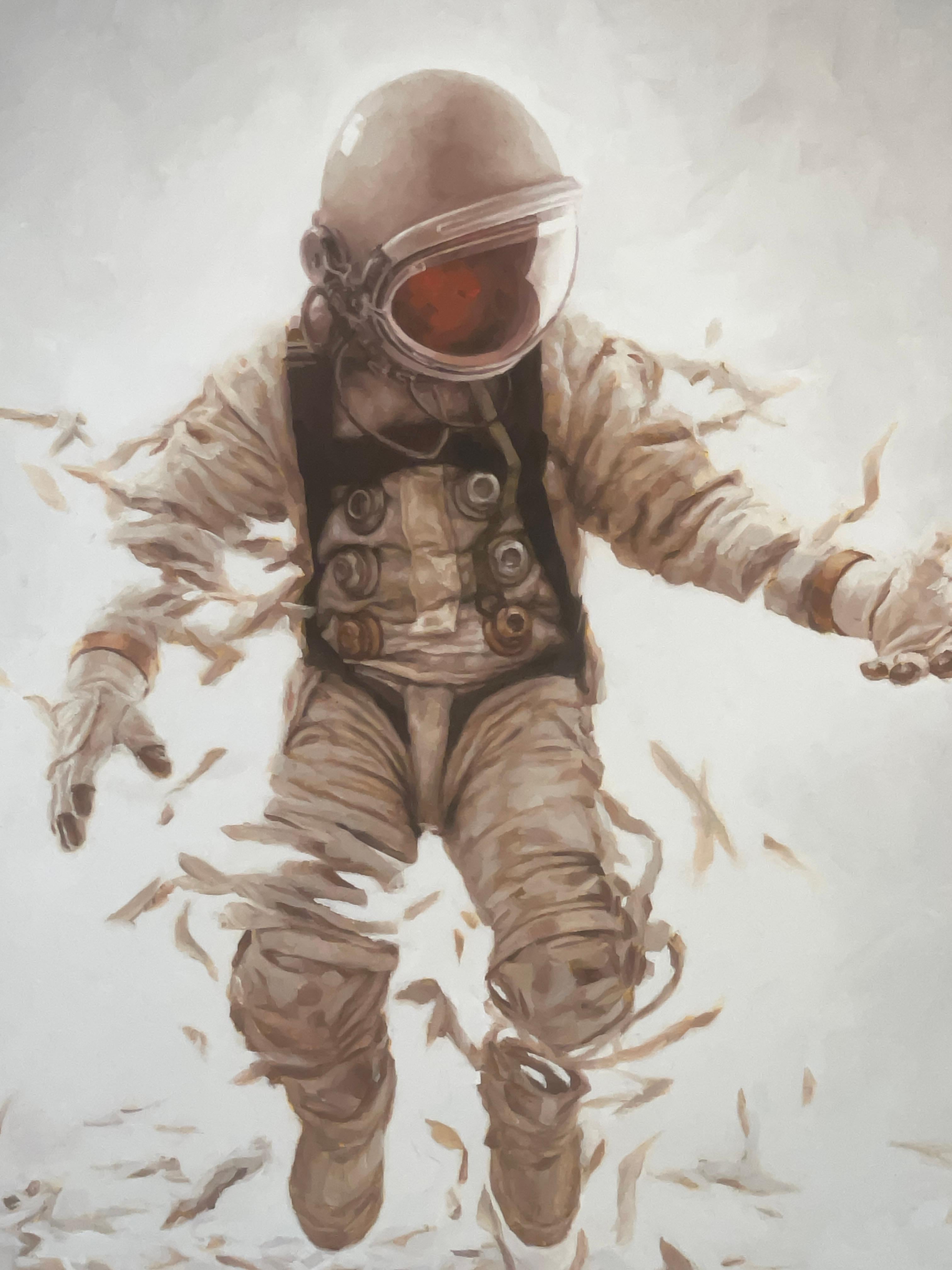 Jeremy Geddes Follow Cosmonaut Fine Art Print Contemporary Street Art Astronaut For Sale 1