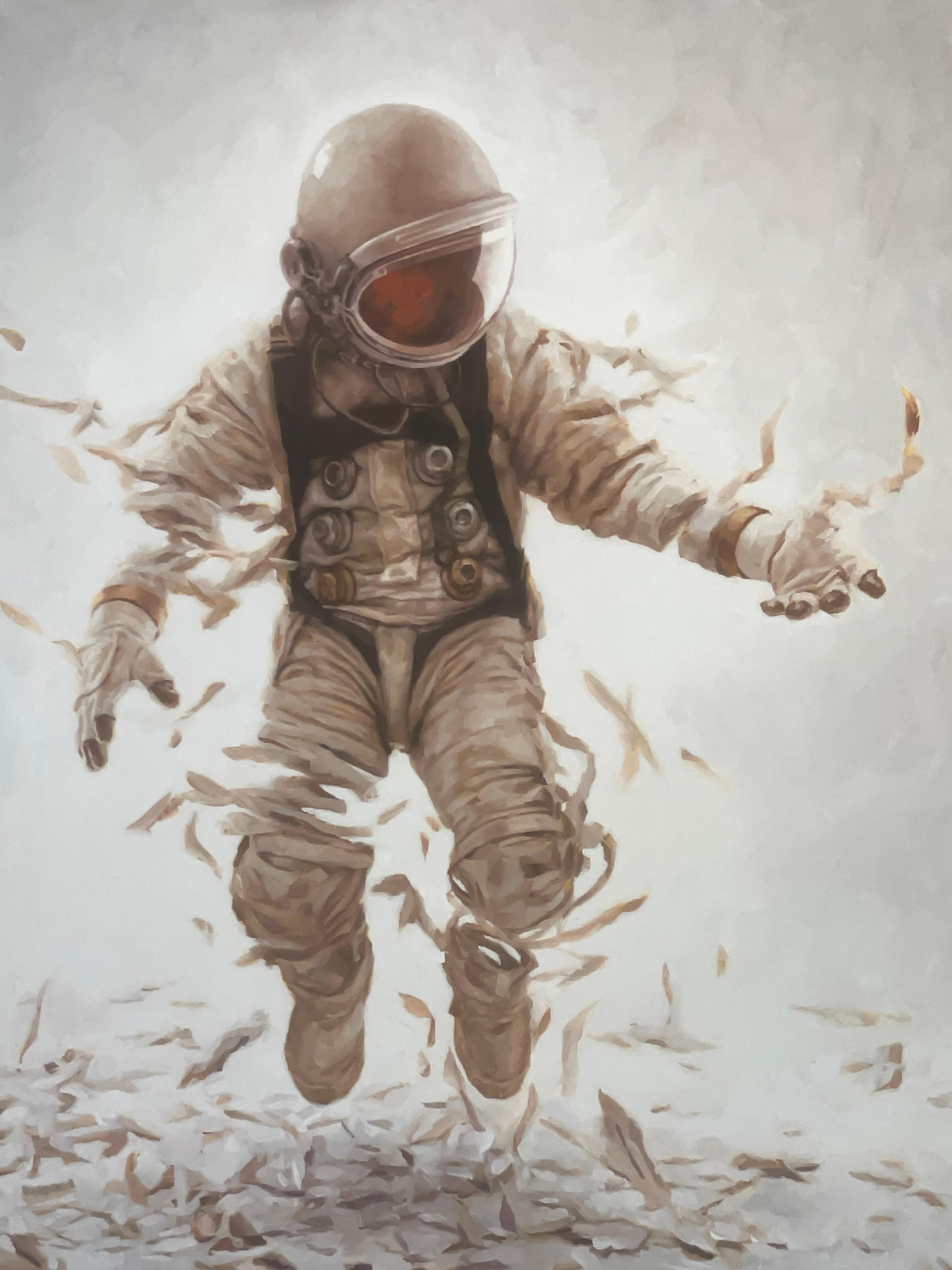 Jeremy Geddes Follow Cosmonaut Fine Art Print Contemporary Street Art Astronaut For Sale 2