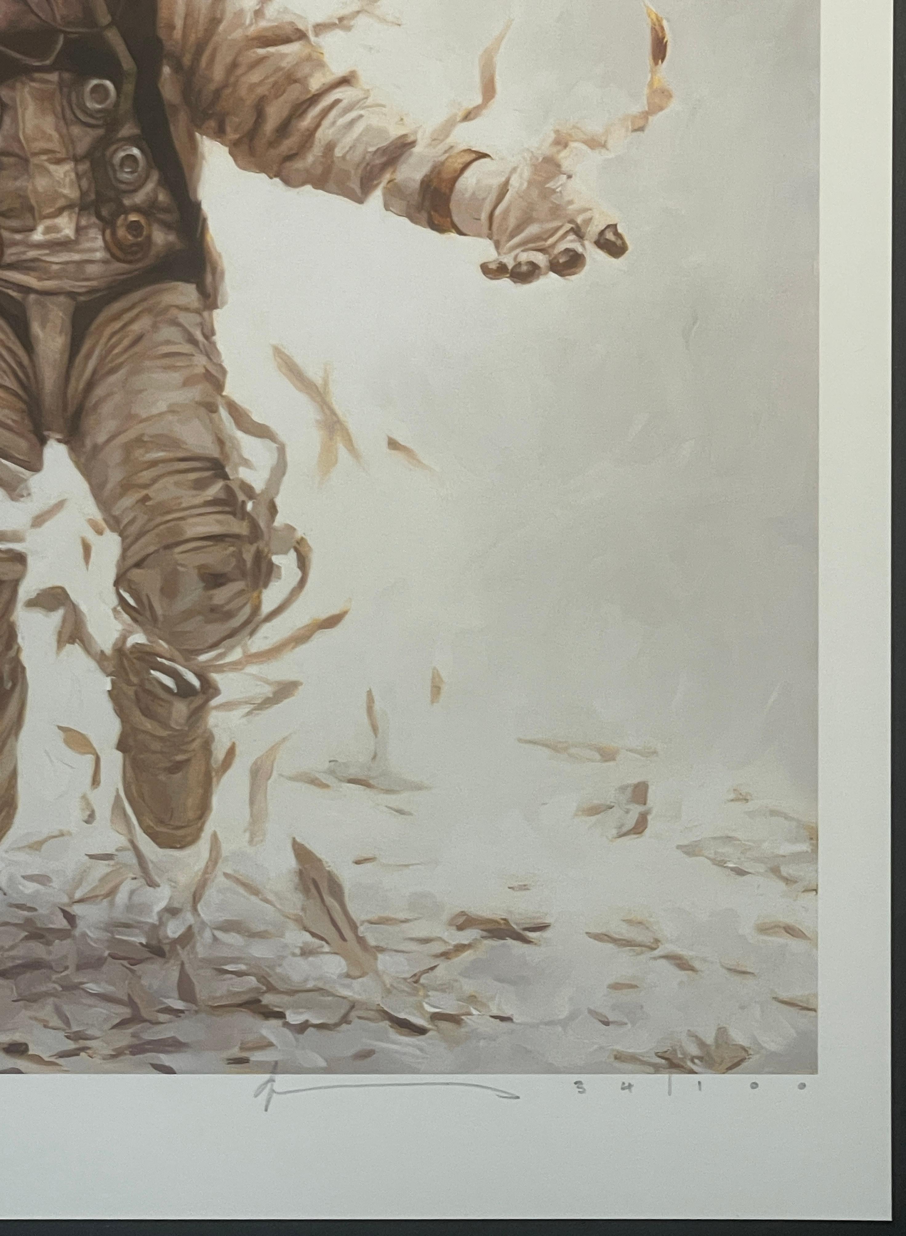 Jeremy Geddes Follow Cosmonaut Fine Art Print Contemporary Street Art Astronaut For Sale 3