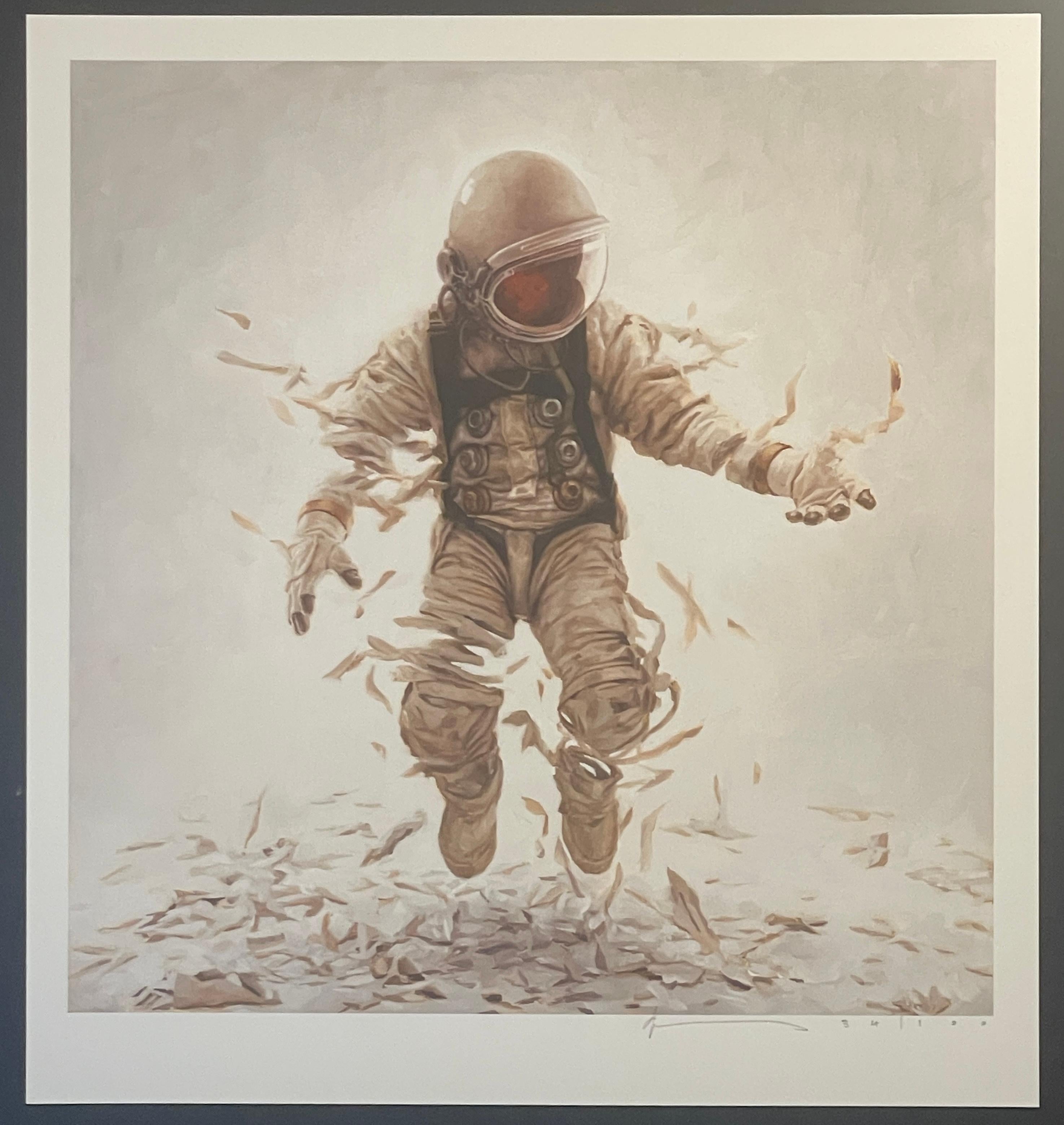 Jeremy Geddes Follow Cosmonaut Stampa d'arte Street Art contemporanea Astronauta