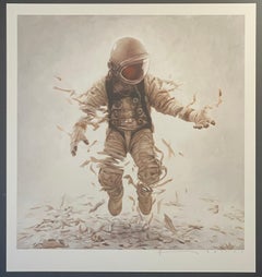 Jeremy Geddes Follow Cosmonaut Stampa d'arte Street Art contemporanea Astronauta
