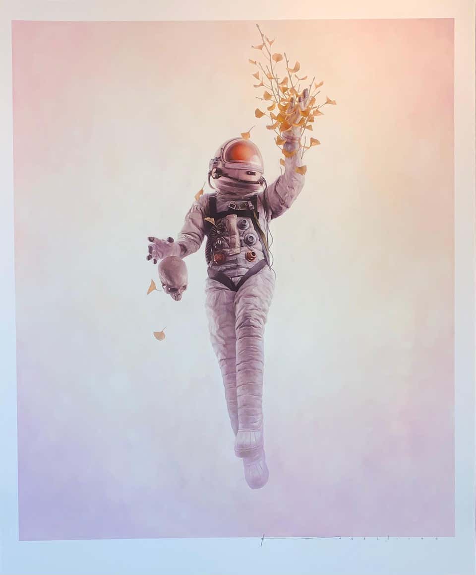 Jeremy Geddes "Foundation" Astronaut Print 2015 Australia Surrealist Art