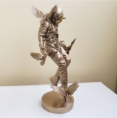 Cosmonaut Bronze Sculpture Space Astronaut