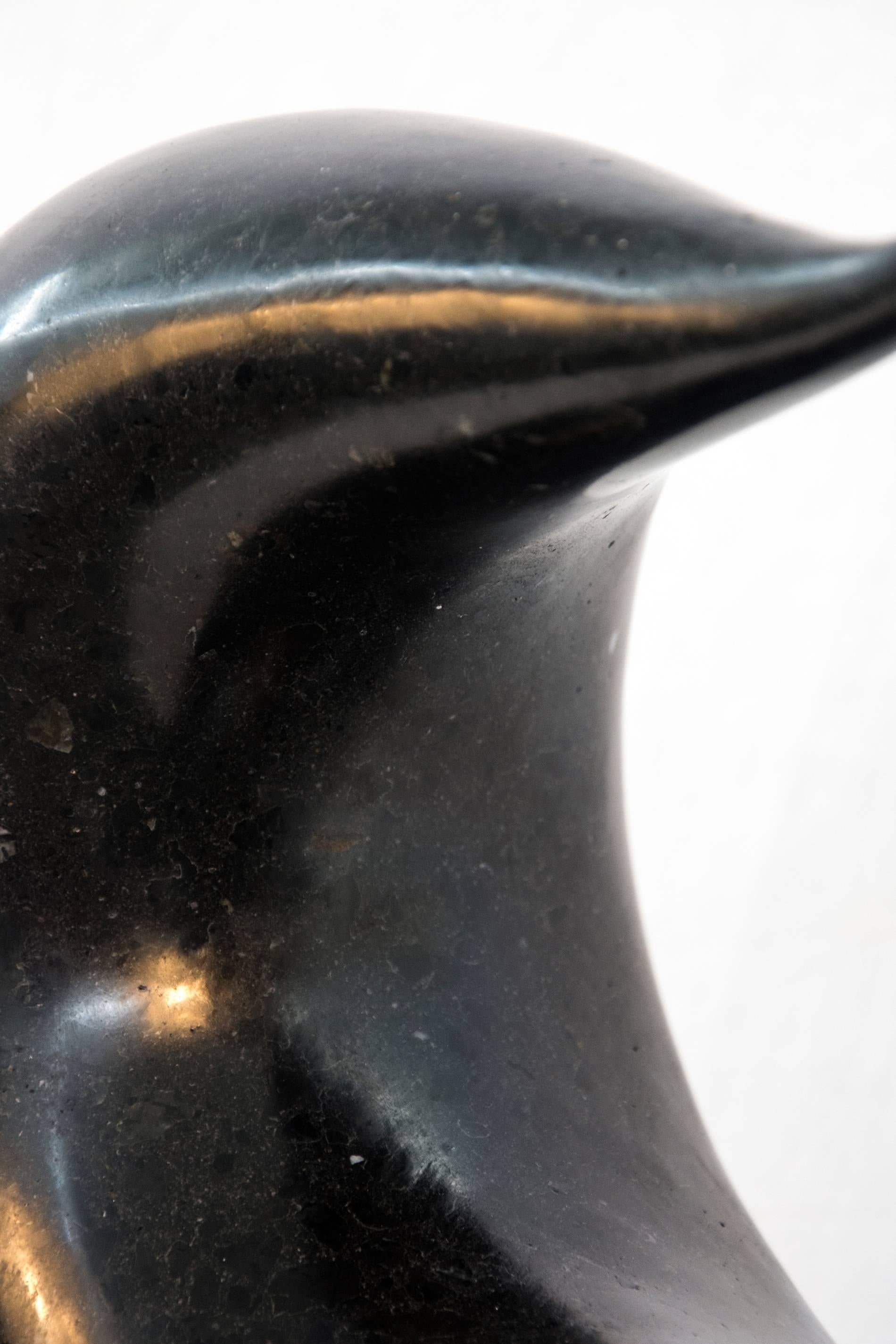 black marble non-figurative statue