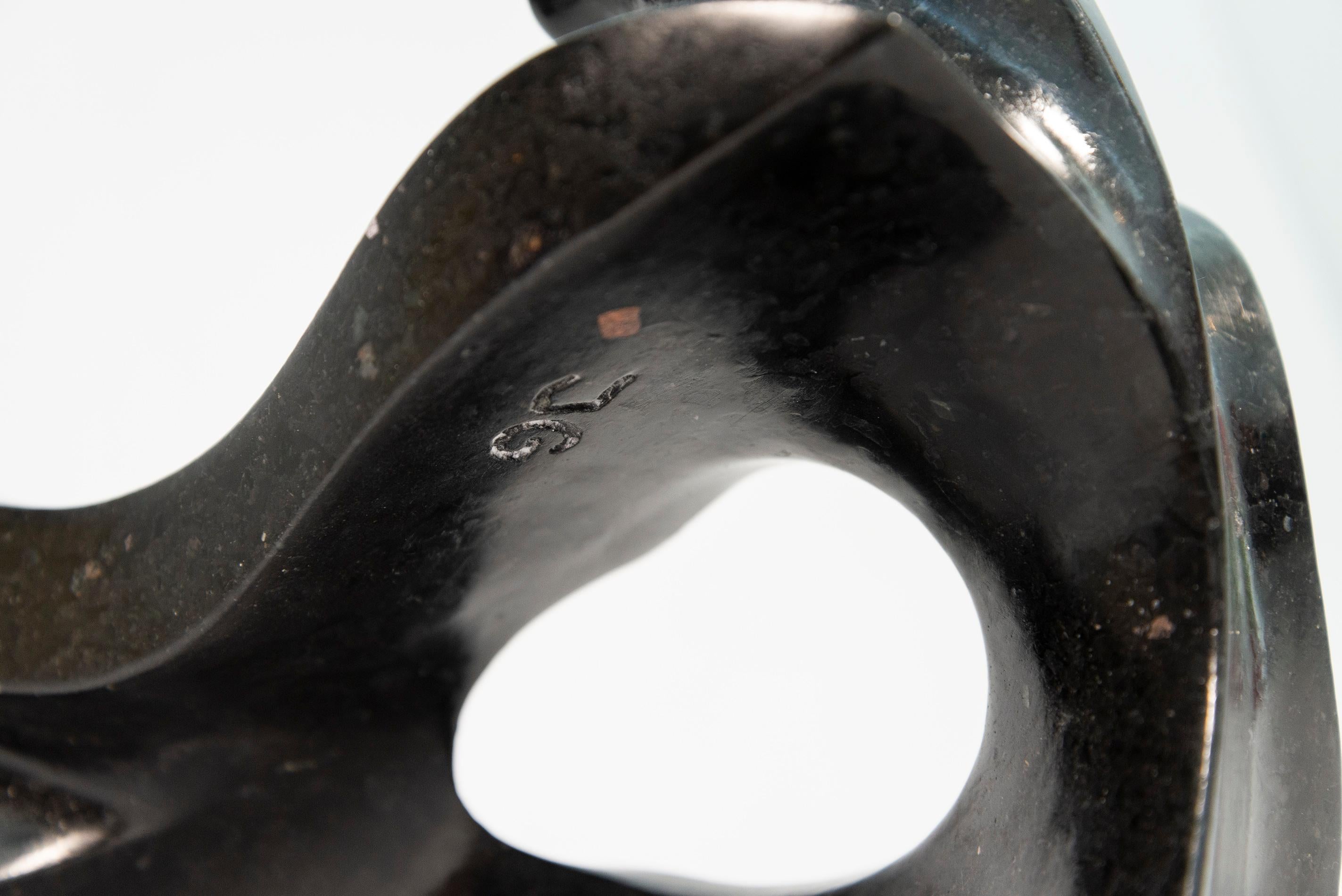 Celeste, Reclining Figure 5/50 - smooth, granite, figurative, tabletop sculpture For Sale 5