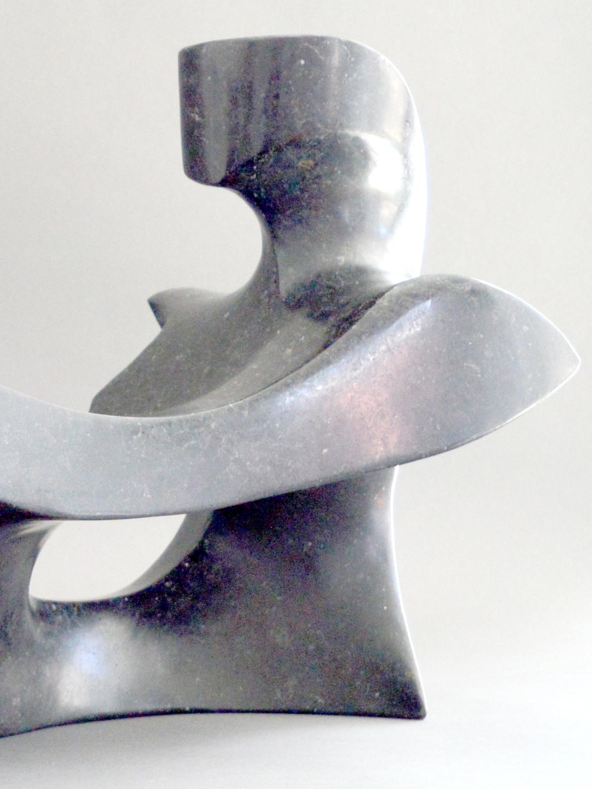 Celeste, Reclining Figure 3/50 - smooth, granite, figurative, tabletop sculpture For Sale 4