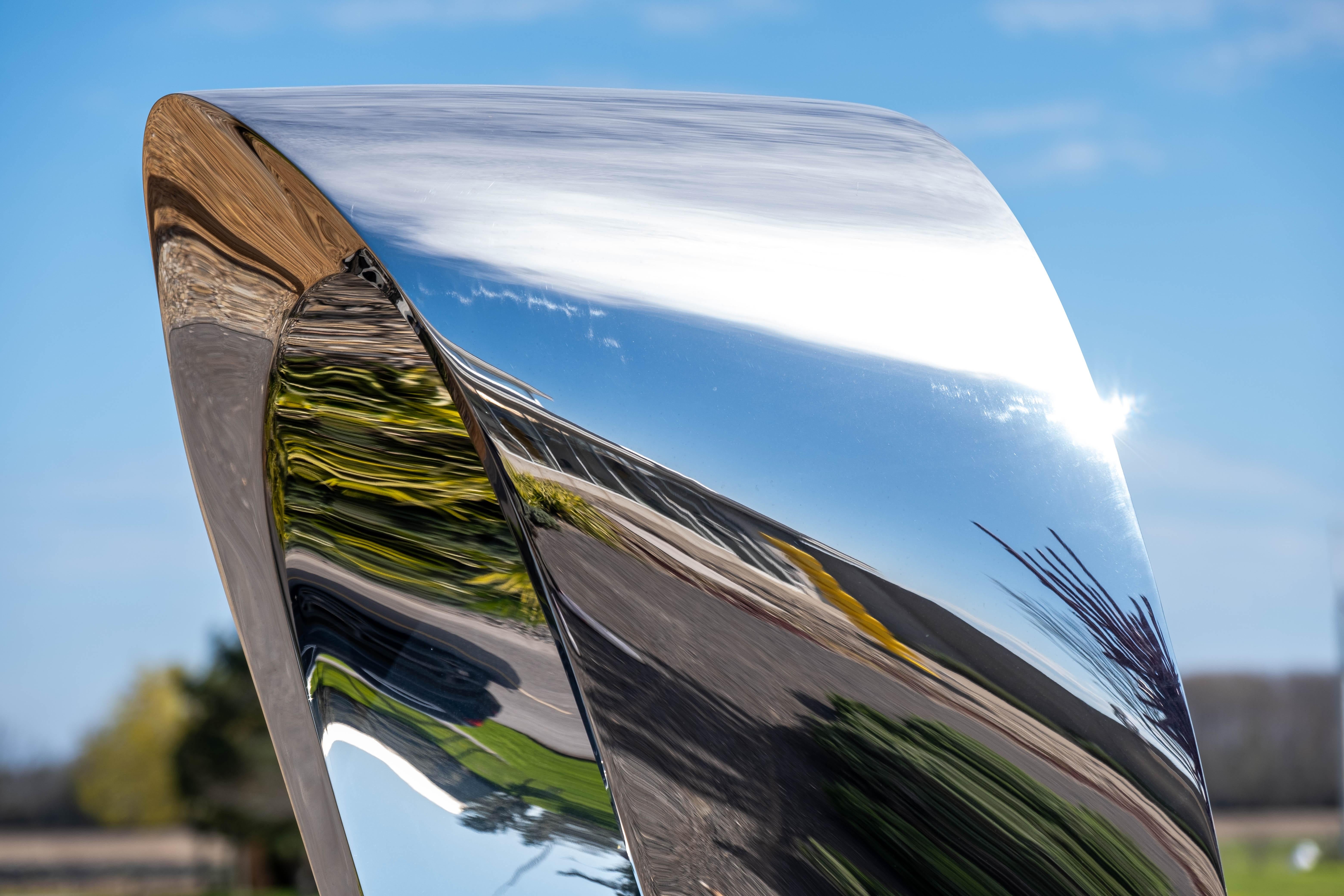 Mobius H6 Acciaio inossidabile lucidato a specchio - astratto, contemporaneo, scultura in vendita 10