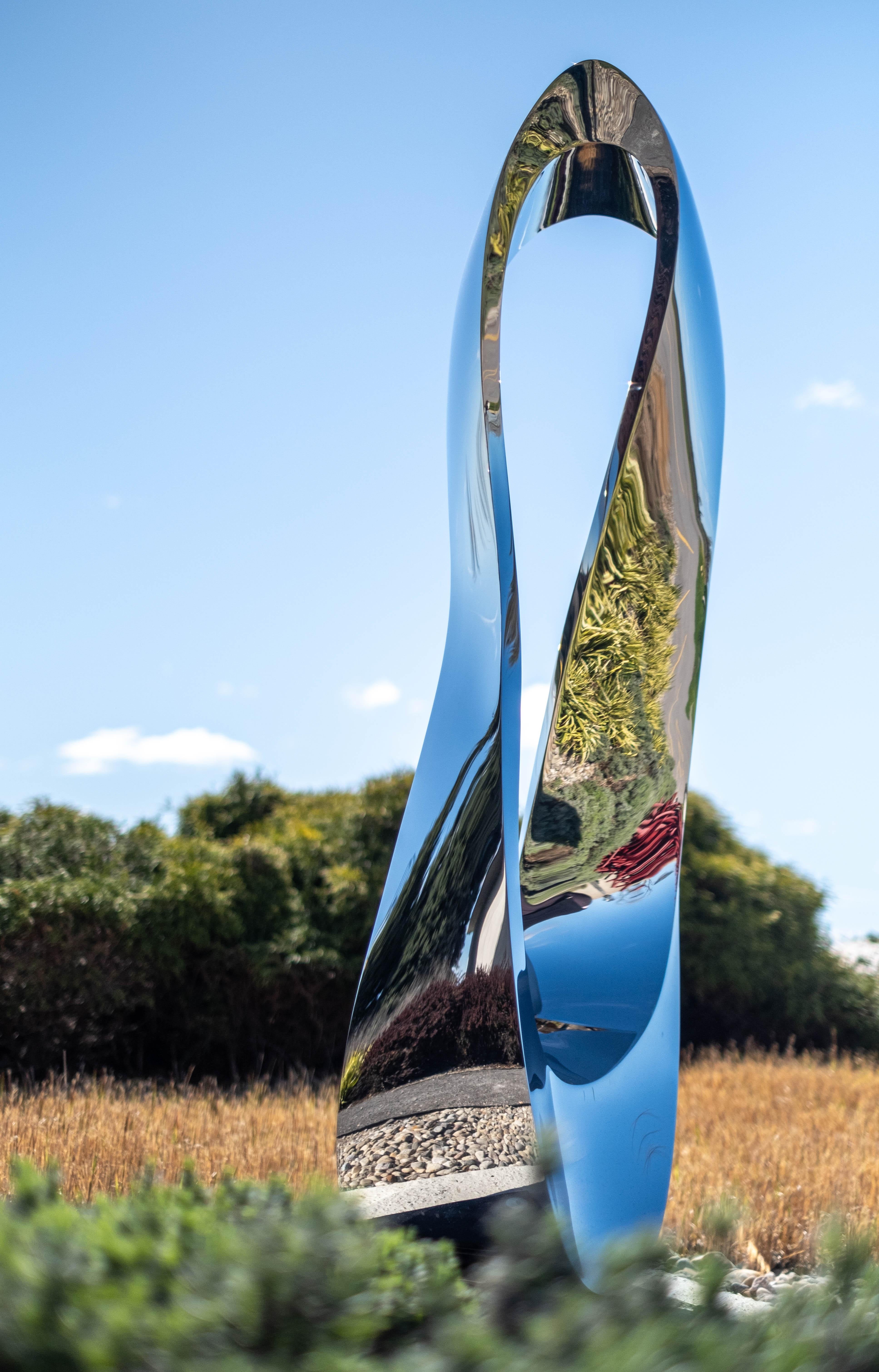 Mobius H6 Acciaio inossidabile lucidato a specchio - astratto, contemporaneo, scultura in vendita 13
