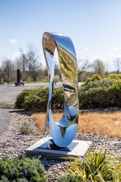 Mobius H6 Acciaio inossidabile lucidato a specchio - astratto, contemporaneo, scultura