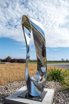 Mobius H6 Mirror Polished Stainless Steel - abstract, contemporary, sculpture