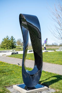 Mobius H8 Painted Black Stainless Steel - contemporary, abstract, sculpture