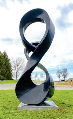 Overture - large, contemporary, abstract, black granite, outdoor sculpture