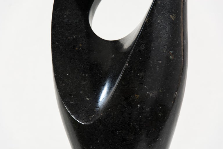 Pirouette 17/50 - smooth, black, granite, indoor/outdoor, abstract sculpture For Sale 3