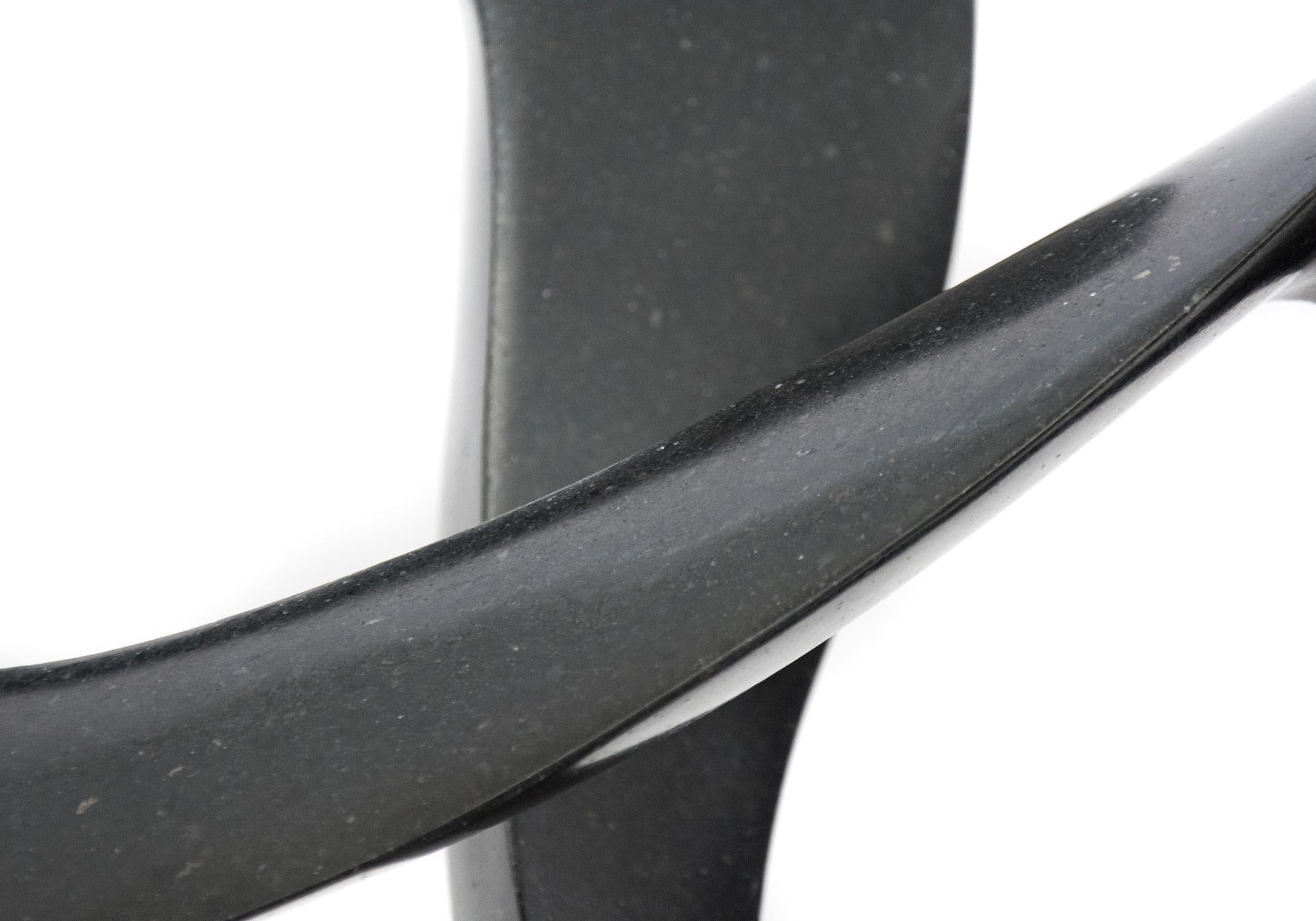 Pirouette 20/50 - smooth, black, granite, indoor/outdoor, abstract sculpture For Sale 3