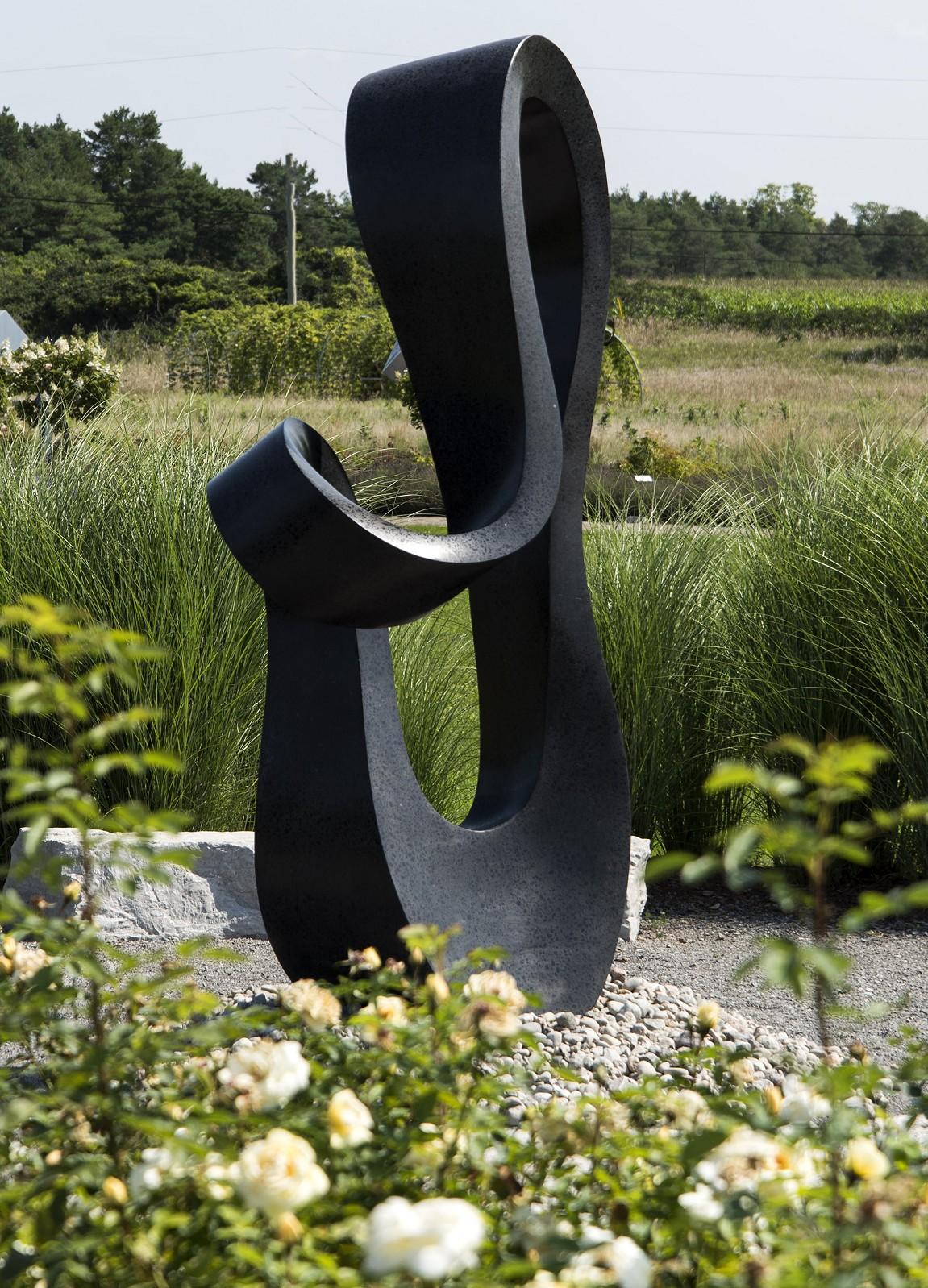 Signature No 4 - large, smooth, black granite, outdoor, abstract, sculpture - Contemporary Sculpture by Jeremy Guy