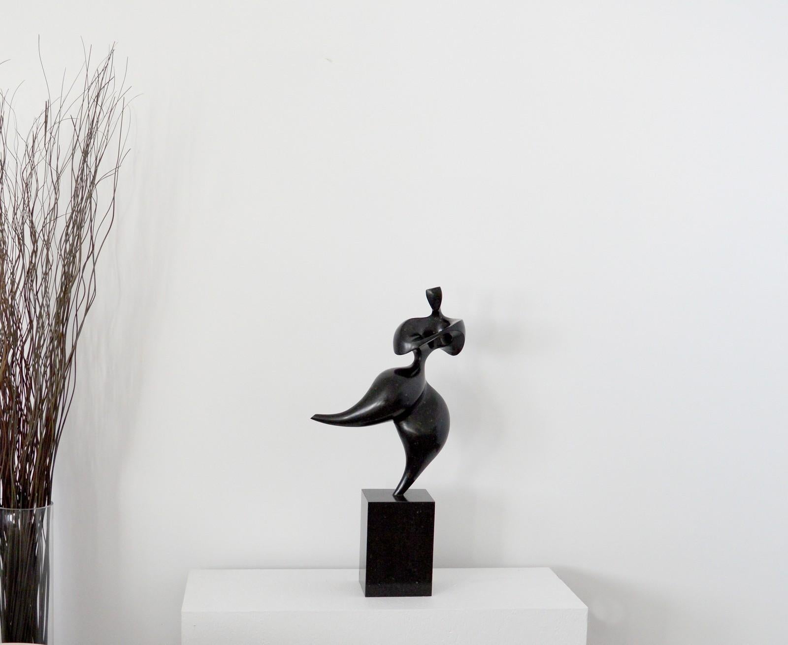 Solstice 6/50 - elegant, female, figurative, engineered granite sculpture - Contemporary Sculpture by Jeremy Guy